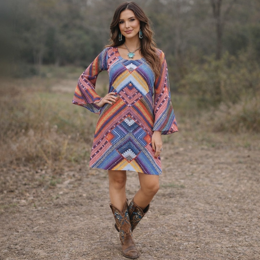 Wrangler Rock 47 Retro Geometric Dress